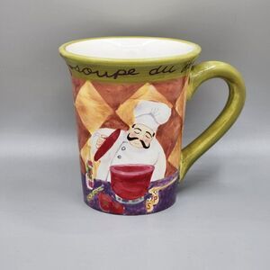 Certified International  Large Cup Mug Jennifer Brinley Chef Cooking 16 oz